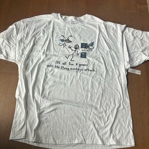 Funny Graphic Men’s T-Shirt with Flying Monkeys Design 3XL